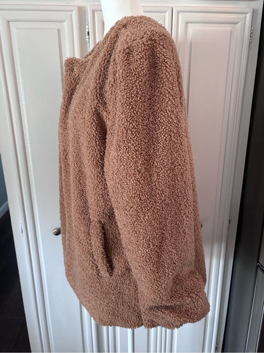 Anthropology/Sanctuary Cozy Women's Teddy Jacket - Brown szL - Picture 3 of 11